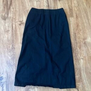 Cotton Black Women's Skirt column casual 4 Eddie Bauer long